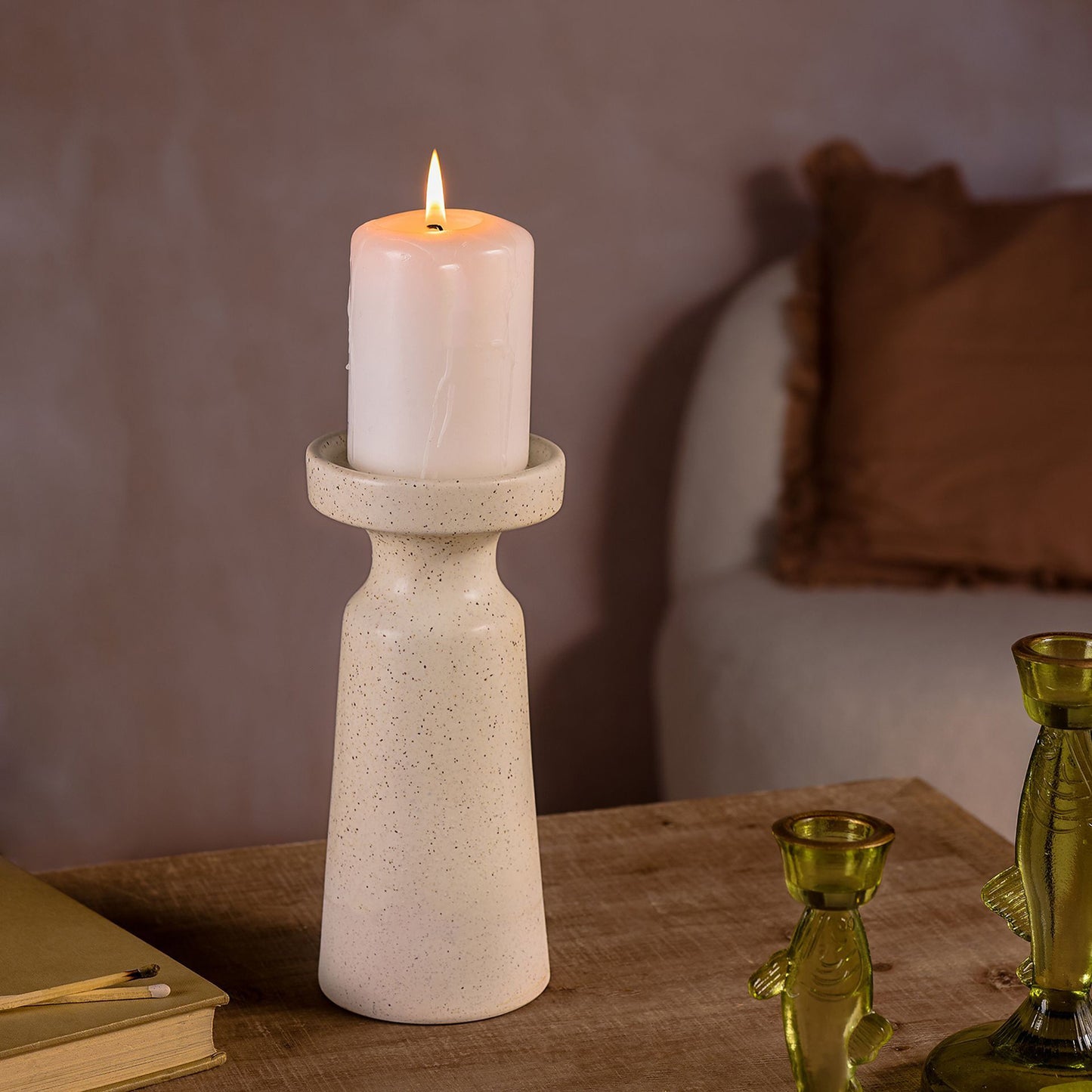 Hestia Ceramic Pillar Candle Holder