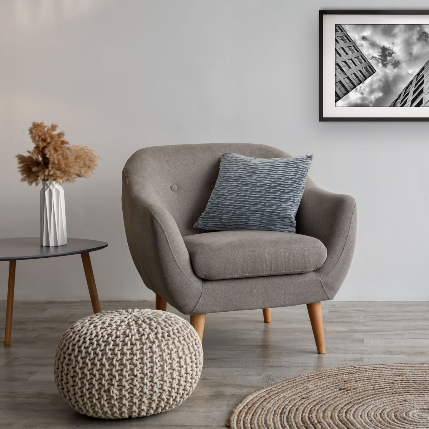 Henley Grey Pleated Touch Velvet Cushion Covers (Pair)