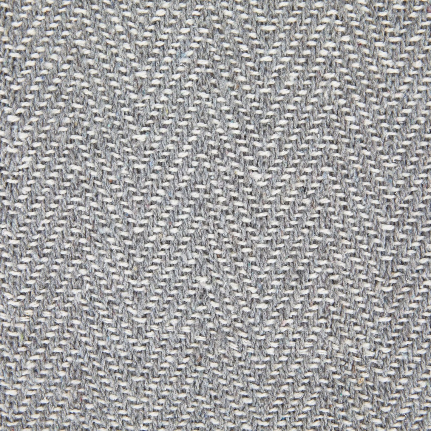 Herringbone Silver Grey Recycled Cotton Throw