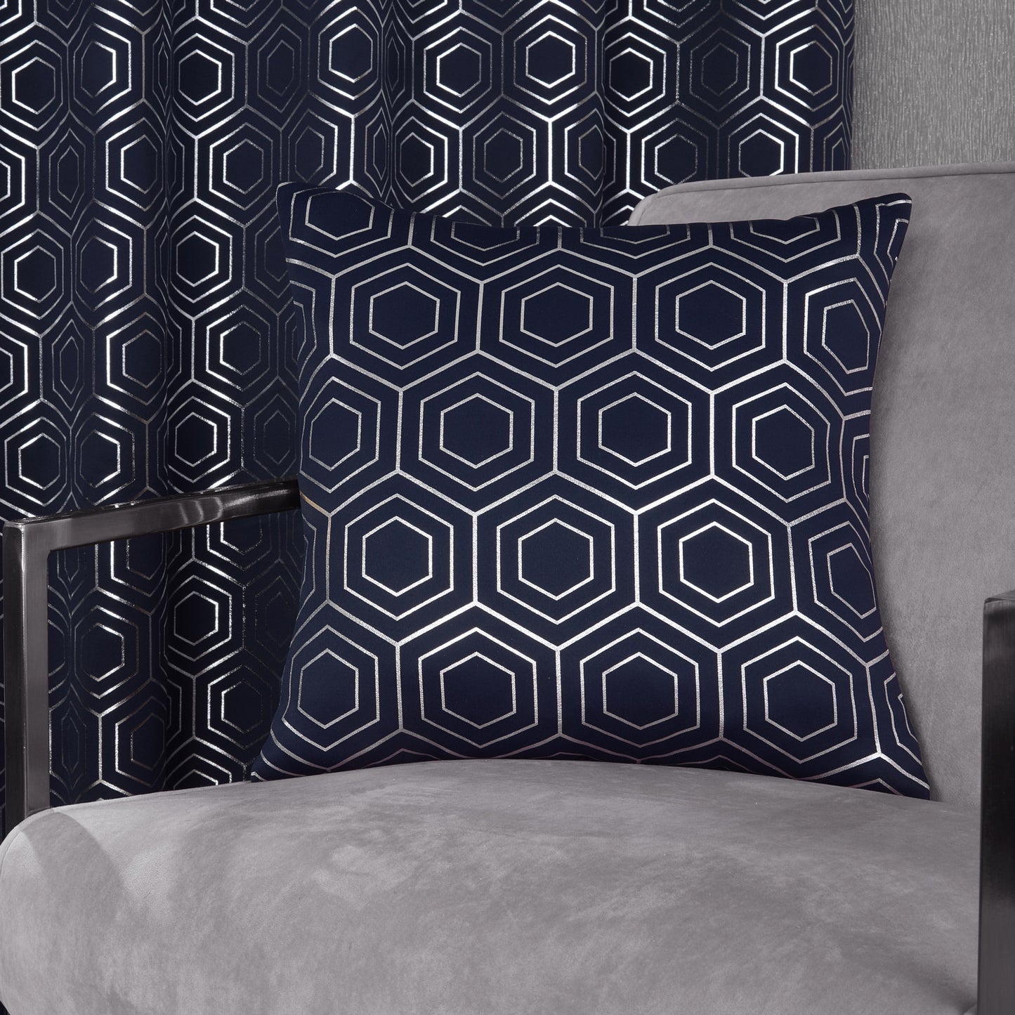 Hartford Navy Velvet Cushion Cover (Pair)