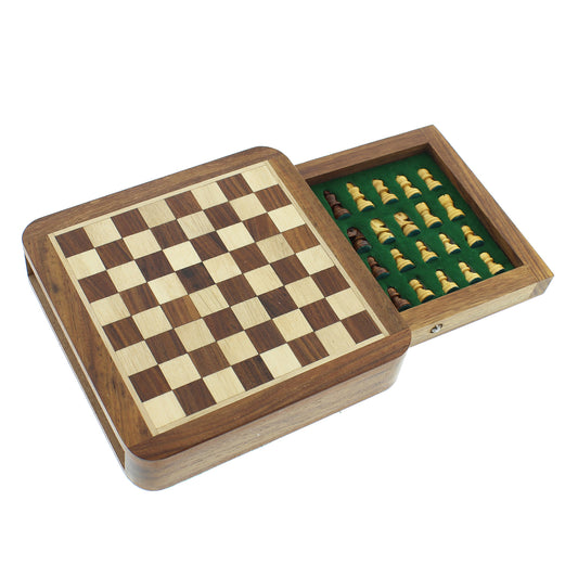 Magnetic Chess Board with Drawer