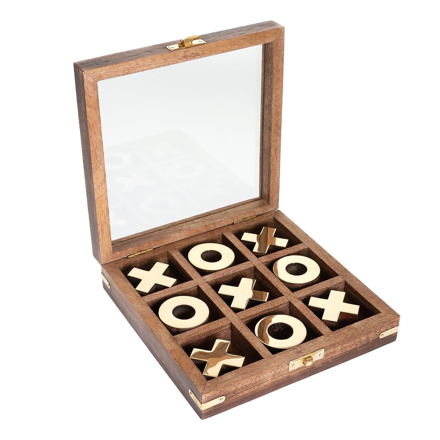 Wooden Box Tic Tac Toe Set