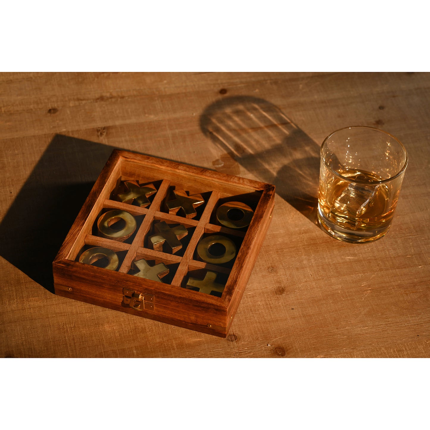 Wooden Box Tic Tac Toe Set