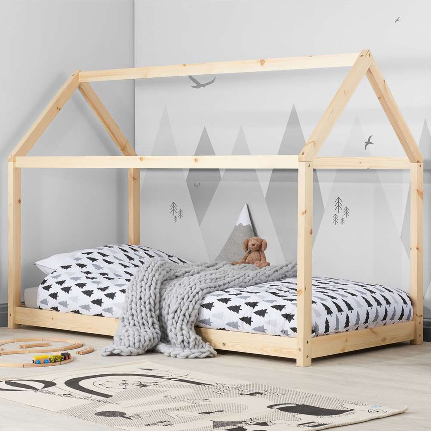 House Pine Novelty Single Bed Frame