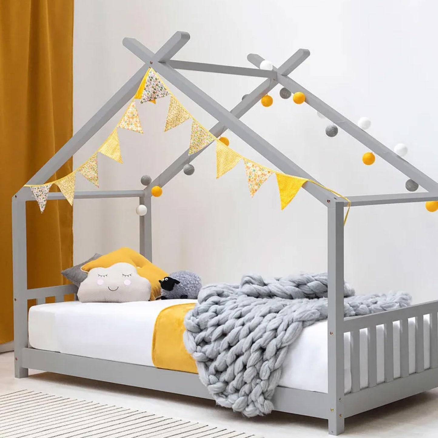 Canopy Kids Grey House Bed