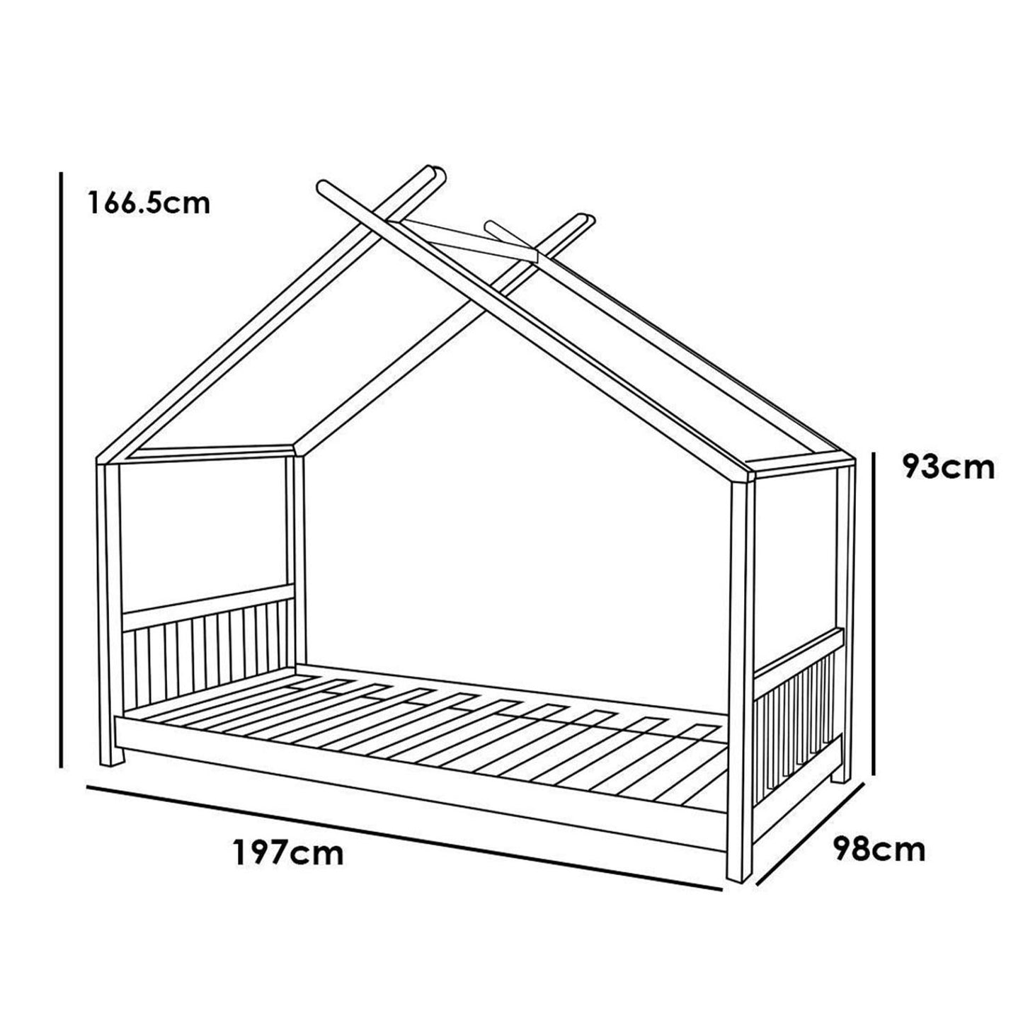 Canopy Kids Pine House Bed
