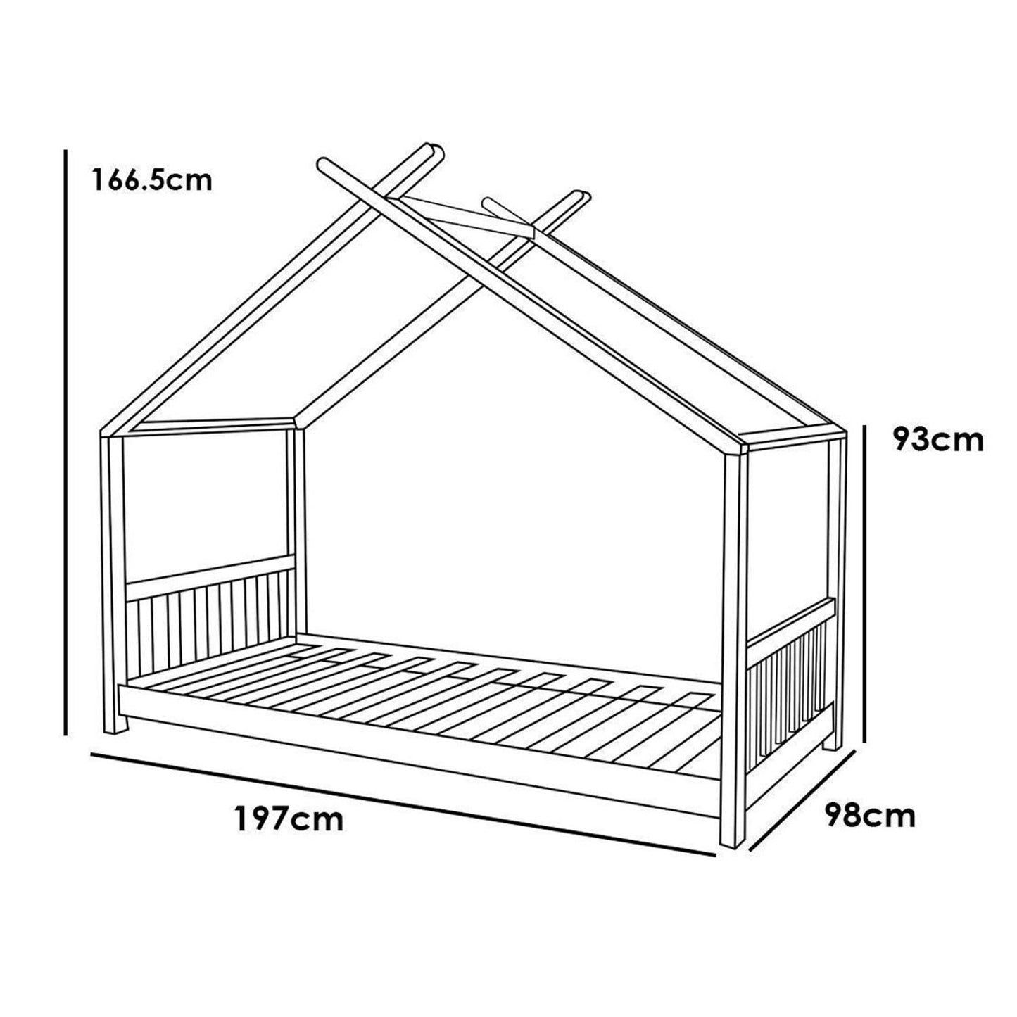 Canopy Kids White House Bed