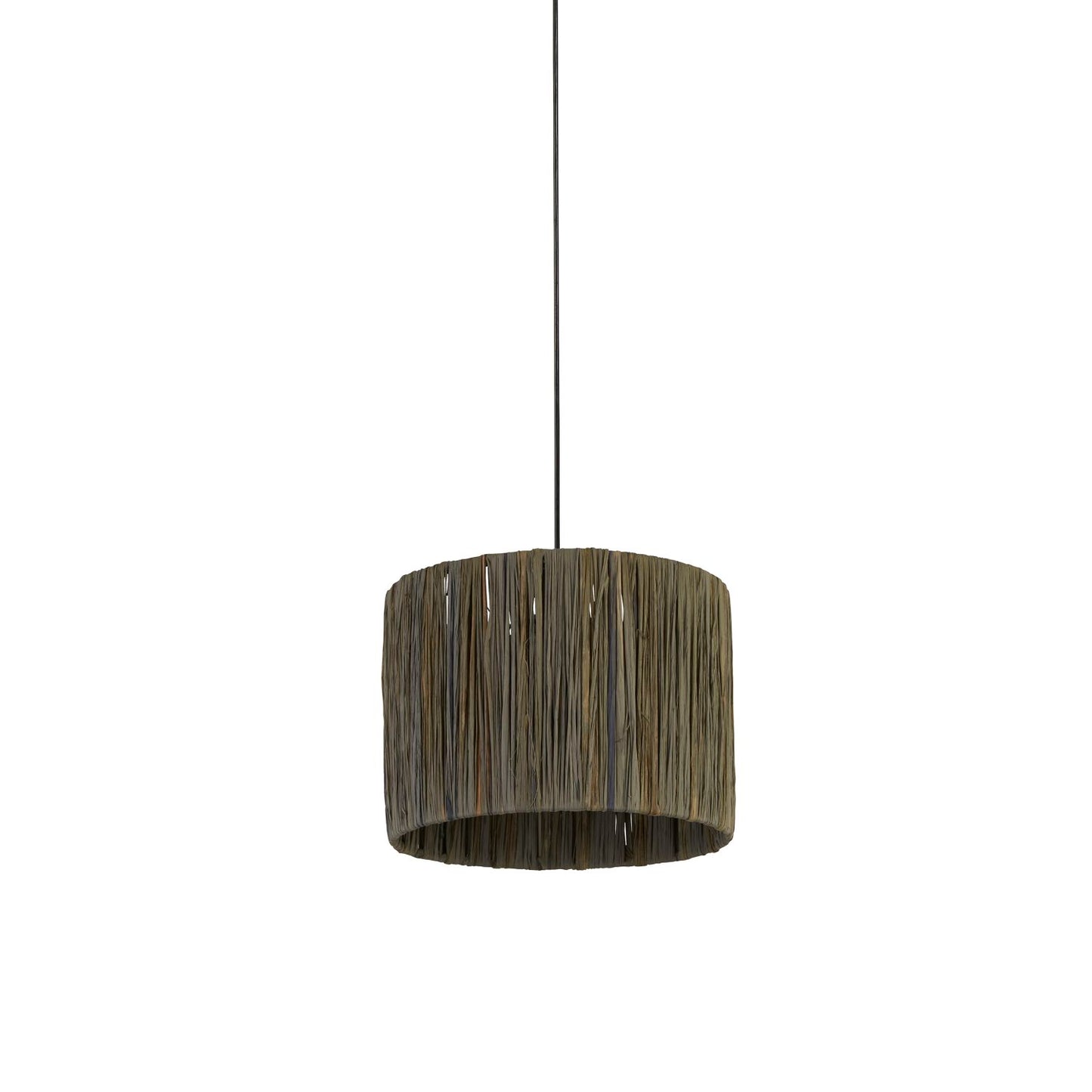 Dark Grey Raffia Light Shade (25cm)