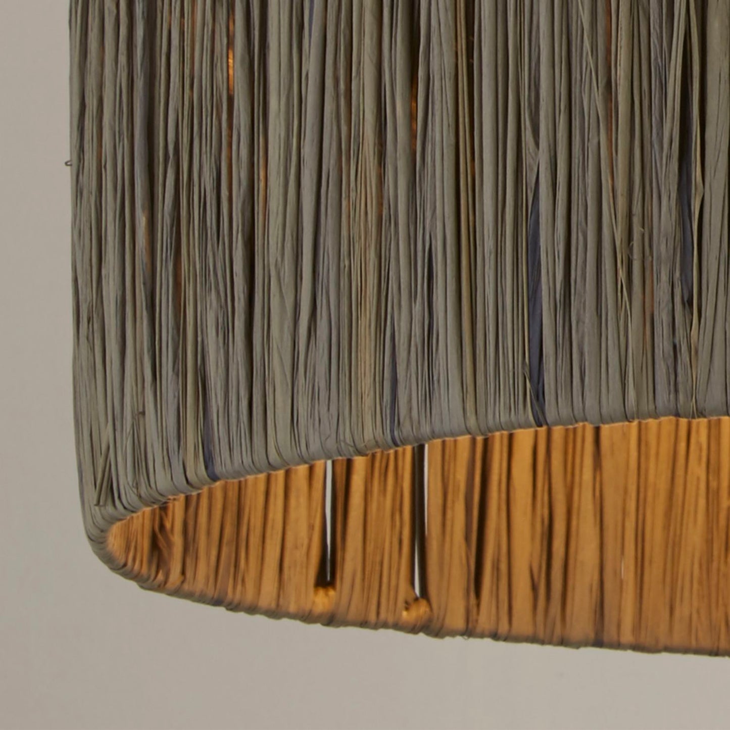 Dark Grey Raffia Light Shade (25cm)