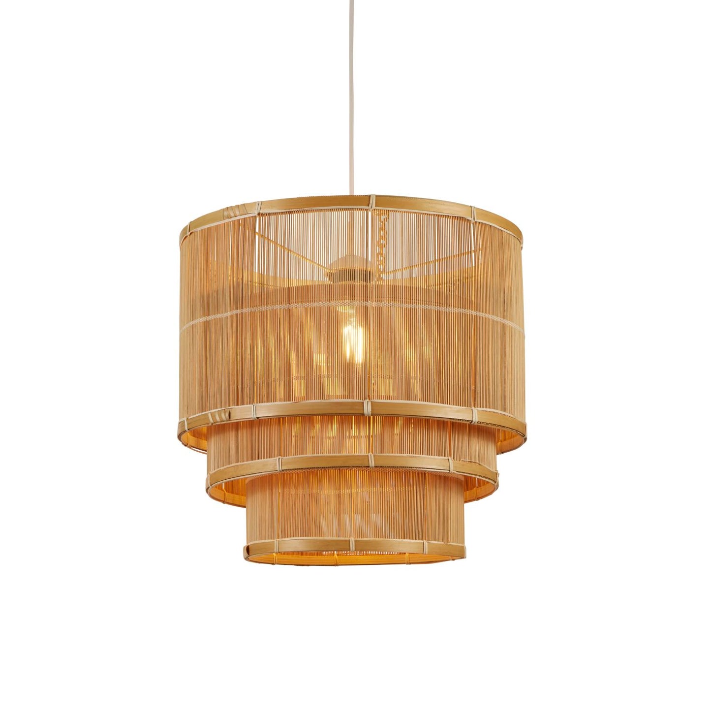 Three Tier Bamboo Light Shade (40cm)