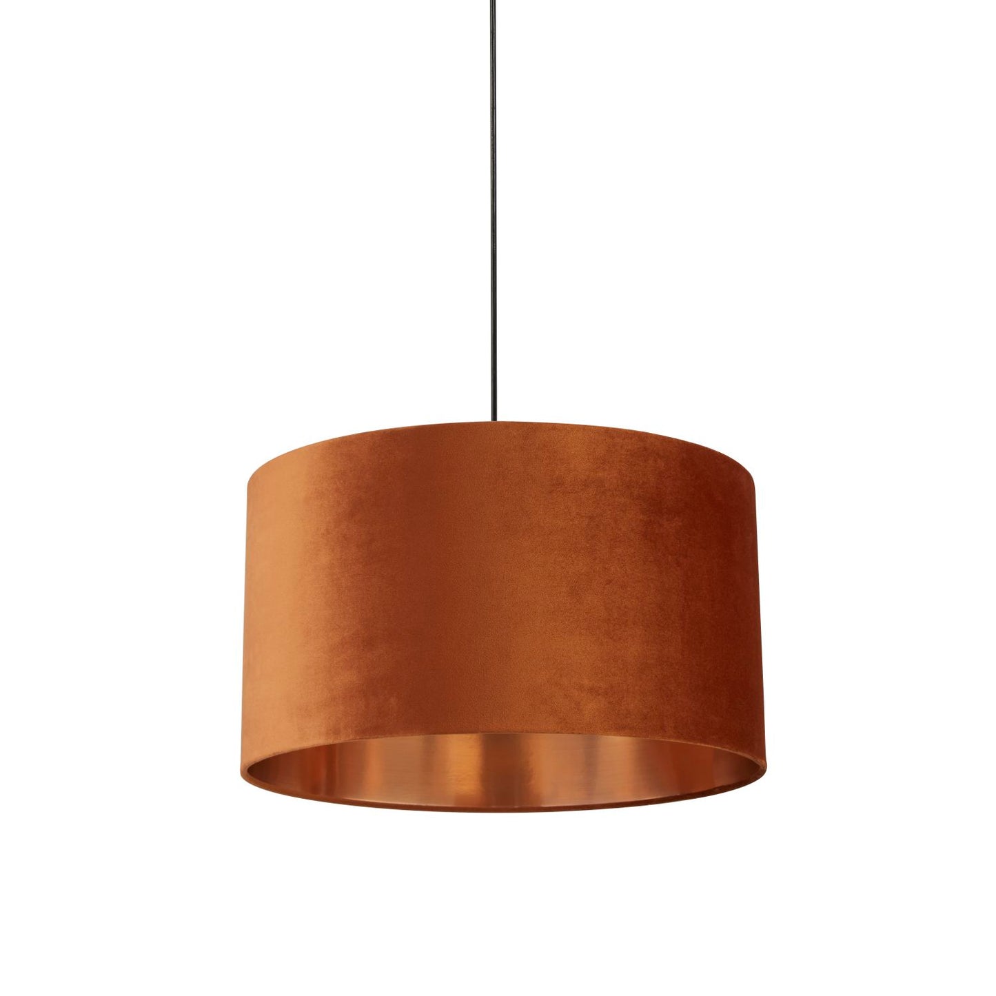 Burnt Orange Velvet Light Shade (50cm)