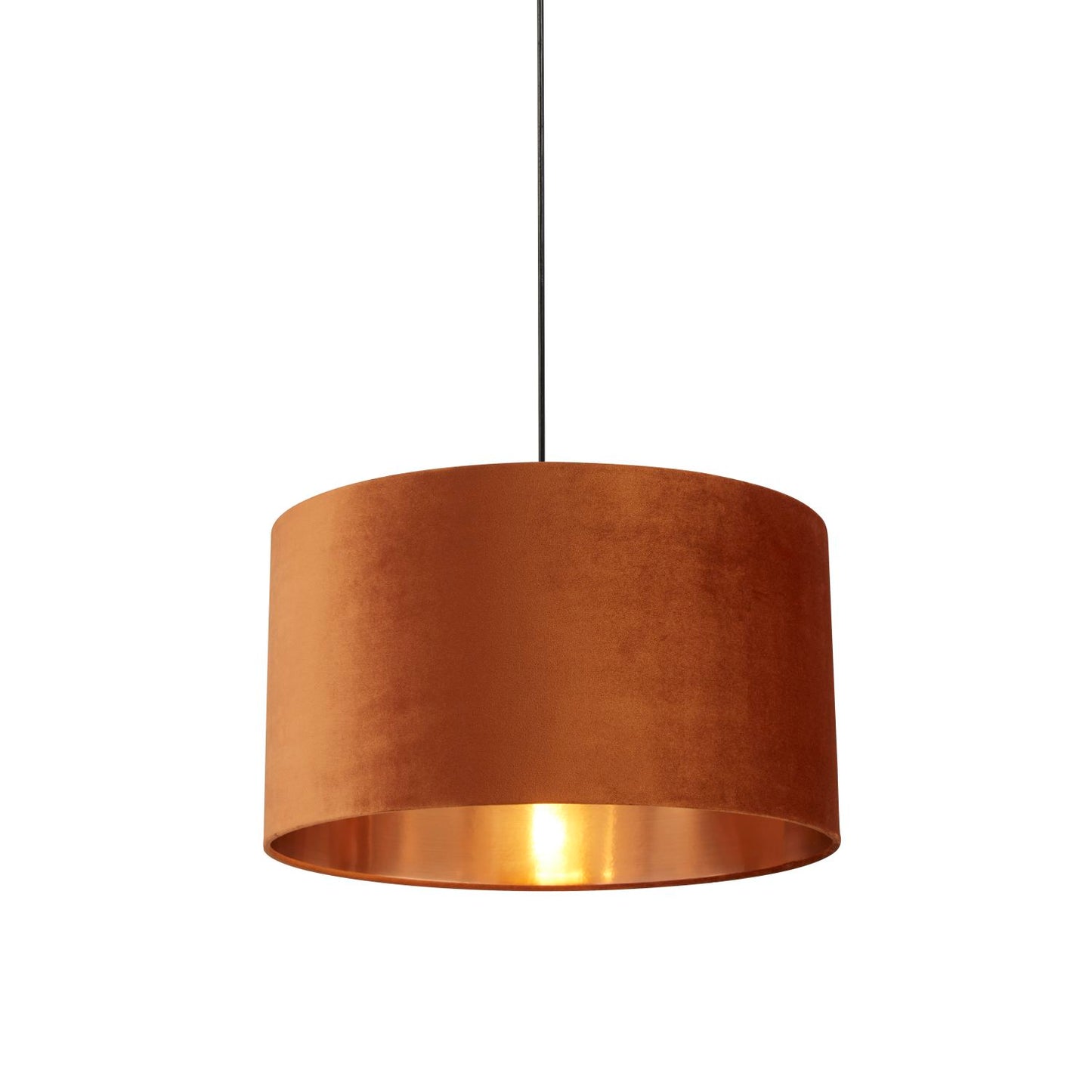 Burnt Orange Velvet Light Shade (50cm)