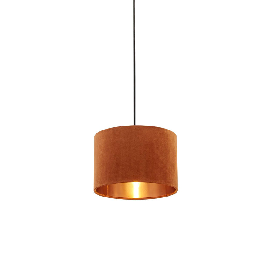 Burnt Orange Velvet Light Shade (30cm)