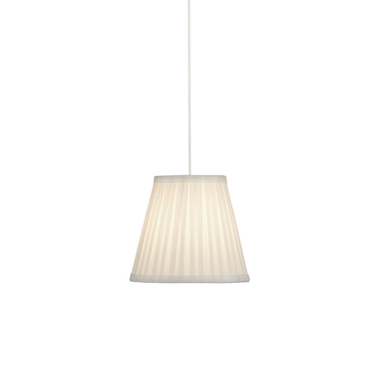 Off White Pleated Faux Silk Light Shade (20cm)