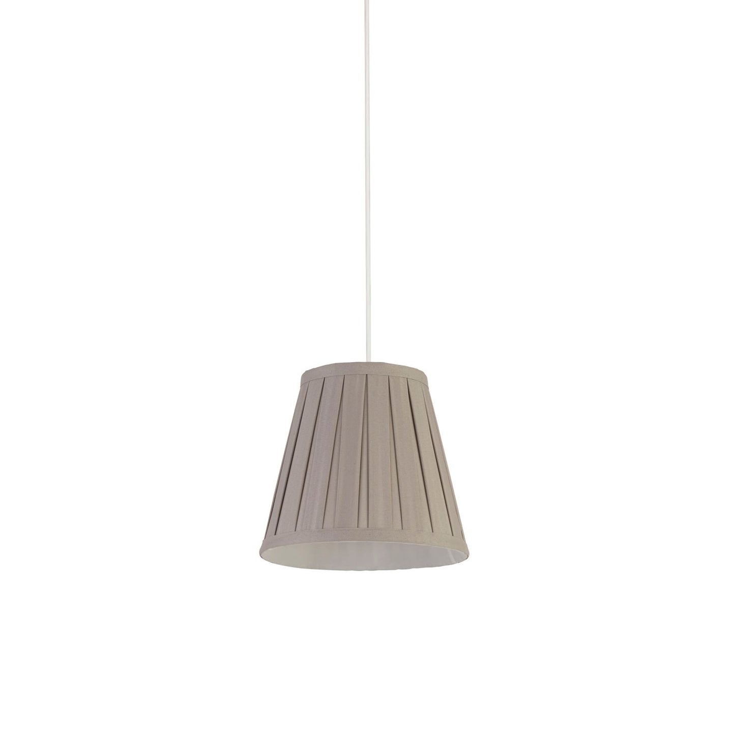 Grey Pleated Faux Silk Light Shade (20cm)