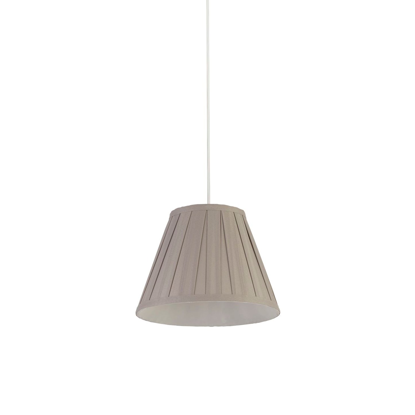 Grey Pleated Faux Silk Light Shade (25cm)