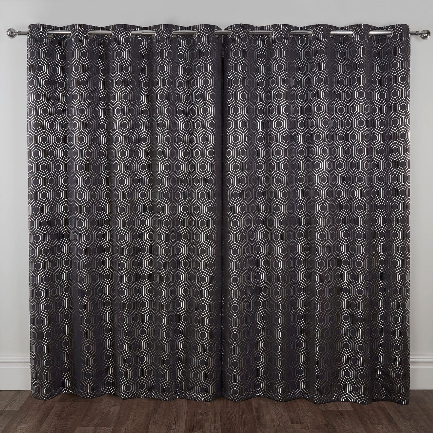 Hartford Charcoal Grey Thermal Blackout Eyelet Curtains