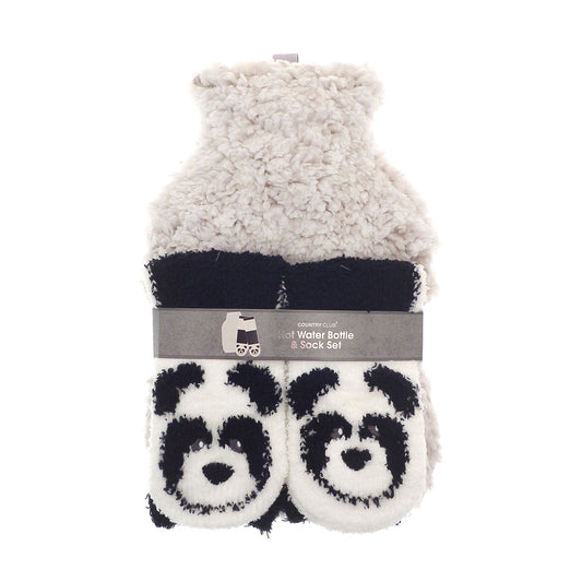 Panda Kids Hot Water Bottle & Sock Set