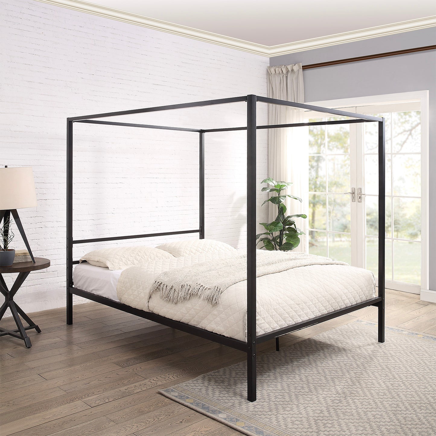 Chalfont Four Poster Black Metal Bed