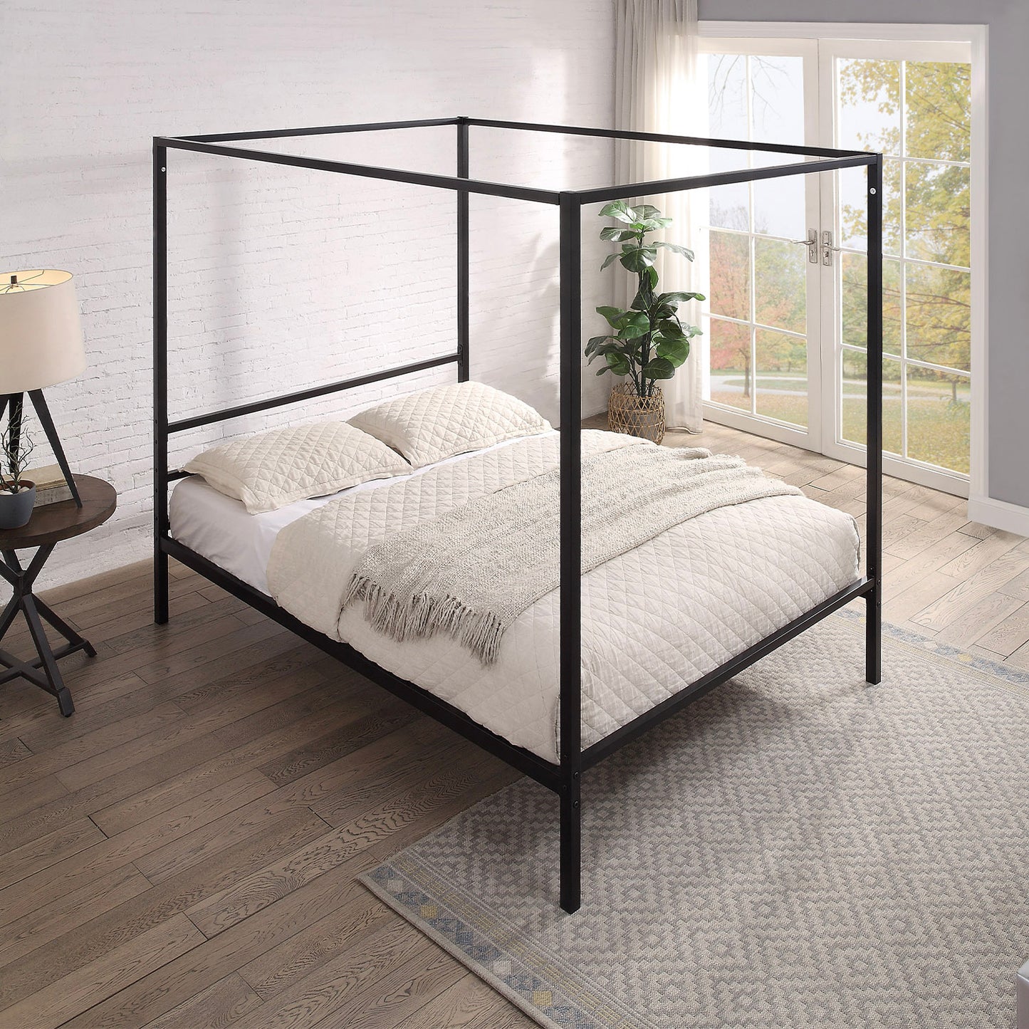 Chalfont Four Poster Black Metal Bed