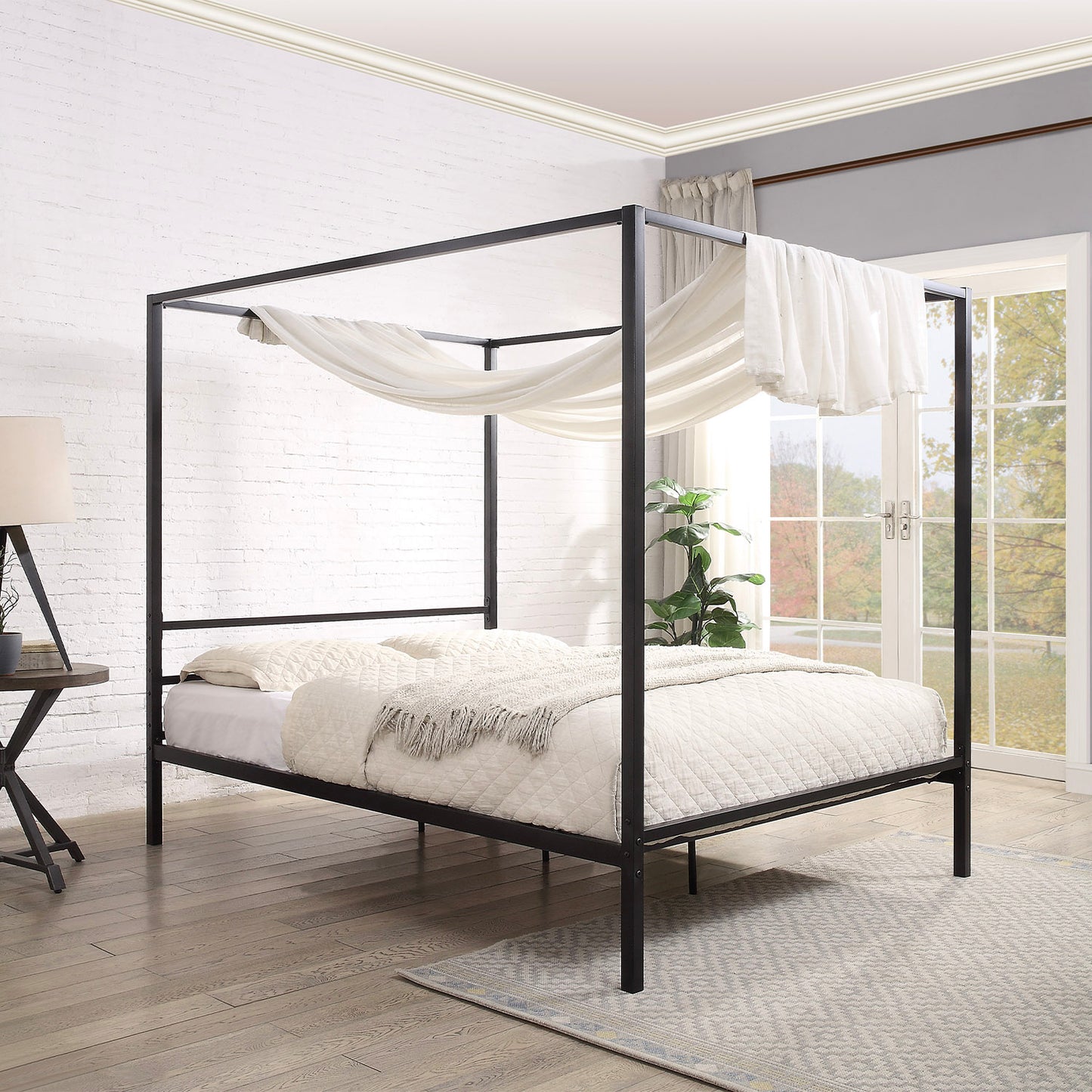 Chalfont Four Poster Black Metal Bed