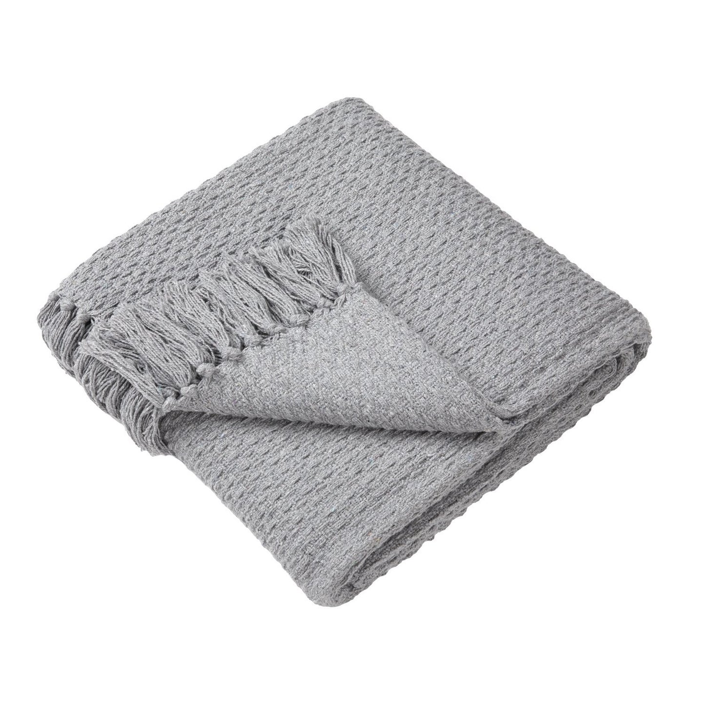 Hayden Grey Large Cotton Throw (200cm x 200cm)