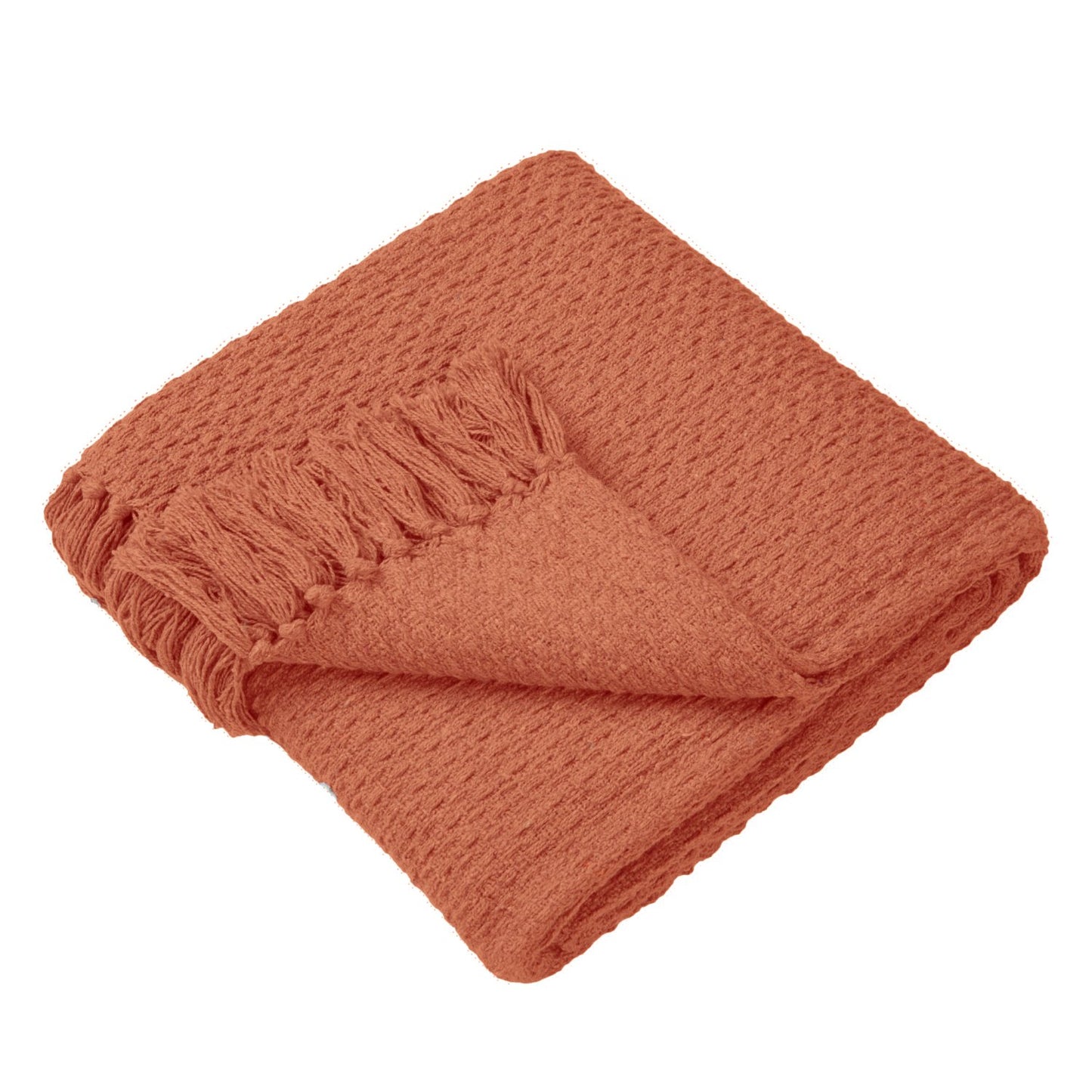 Hayden Terracotta Cotton Throw (130cm x 180cm)