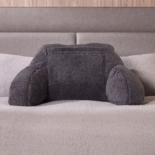 Heated Teddy Fleece Charcoal Cuddle Cushion