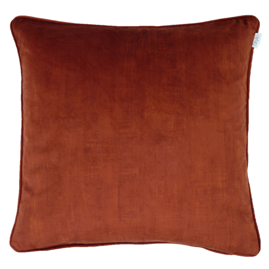 Heritage Orange Sunset Velvet Cushion (50cm x 50cm)