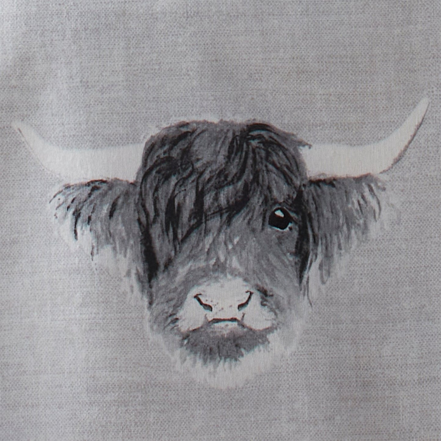Highland Cow Ochre Brushed Duvet Set