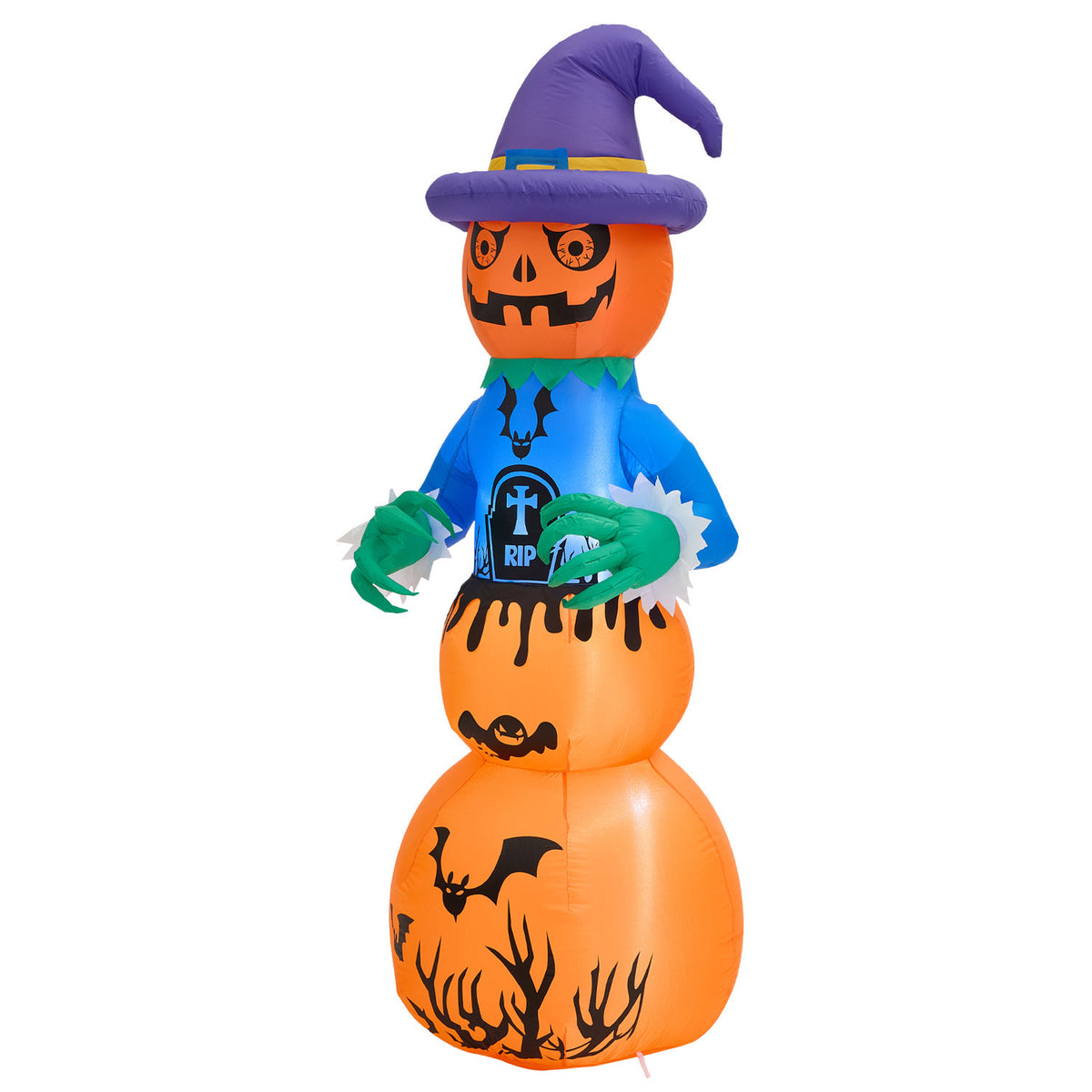 Inflatable Halloween LED Stacked Pumpkin Ghost 6ft