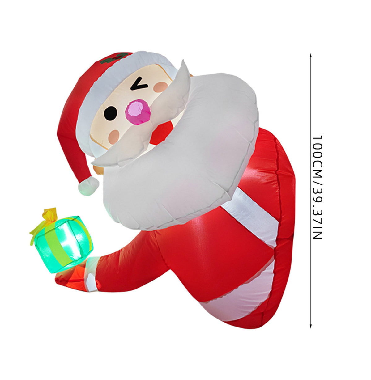 Inflatable LED Santa Christmas Decoration 3.3ft