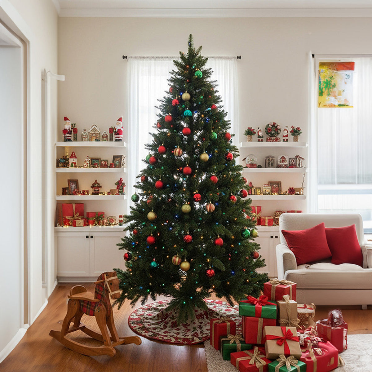 Pre-Lit Green Artificial Christmas Tree 120cm