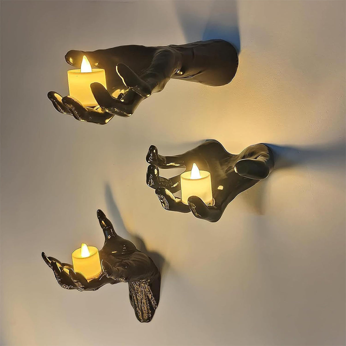 Halloween Black Reaching Hands with LED Lights 3 Piece