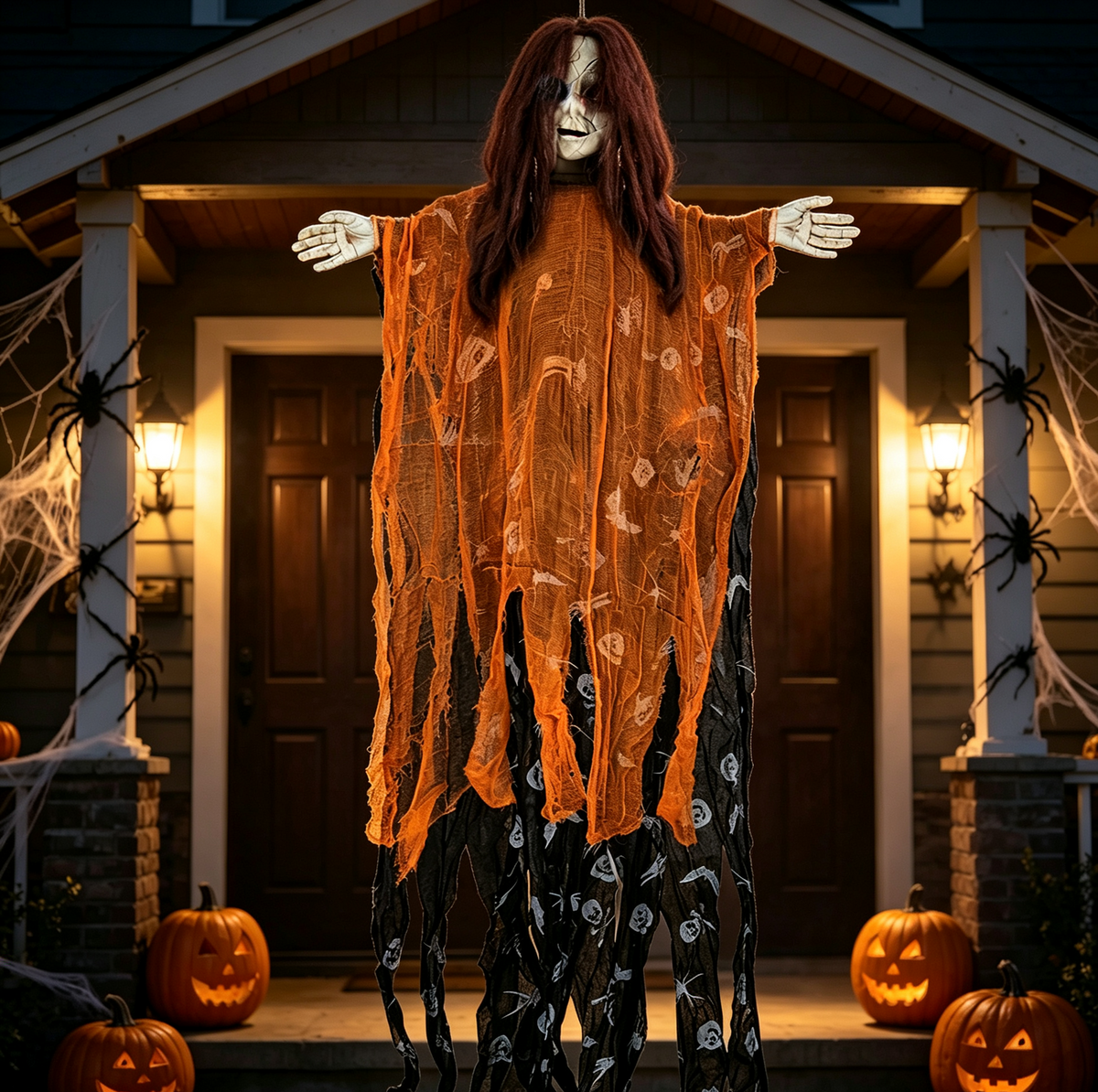 Spooky Halloween Hanging LED Ghost 148cm