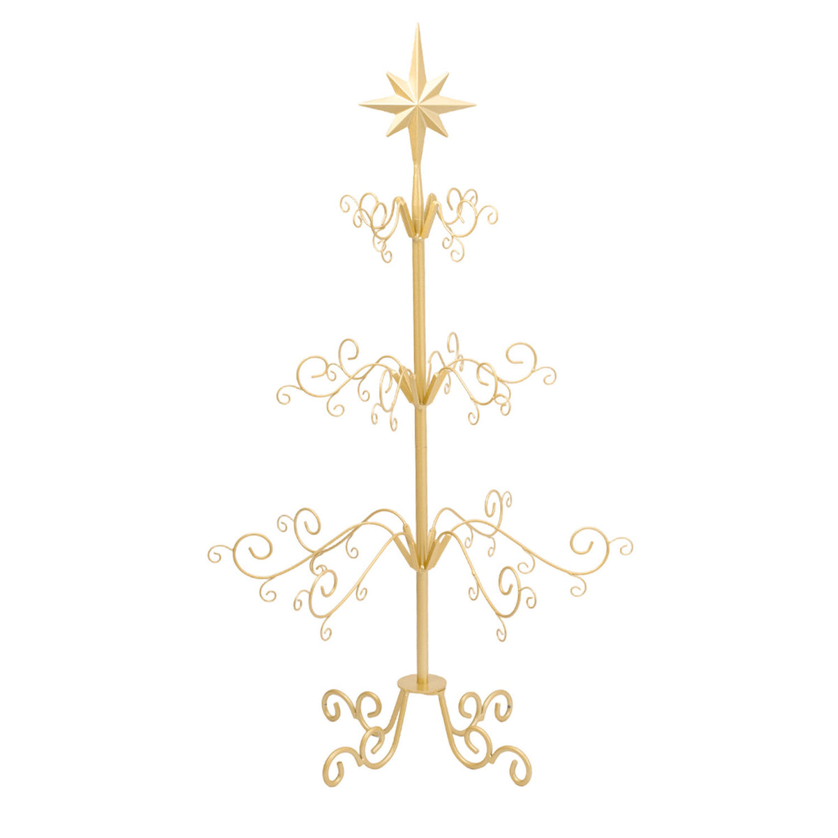 Gold Metal Christmas Ornament Display Stand 90cm