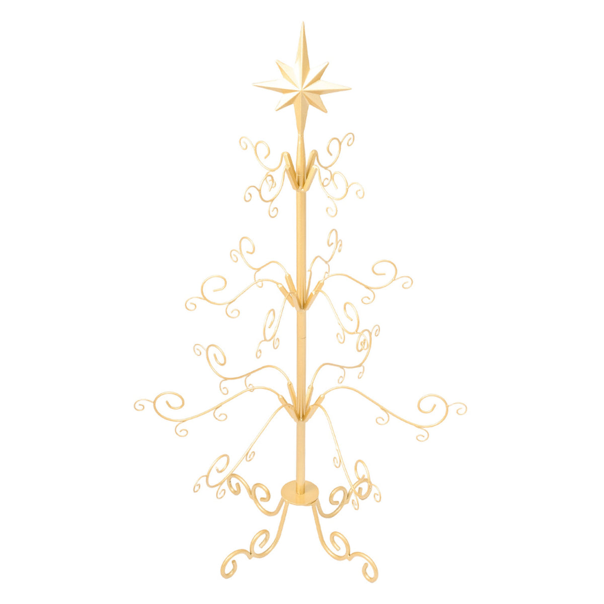 Gold Metal Christmas Ornament Display Stand 90cm