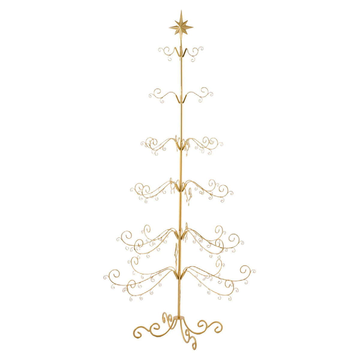 Gold Metal Christmas Ornament Display Stand 180cm