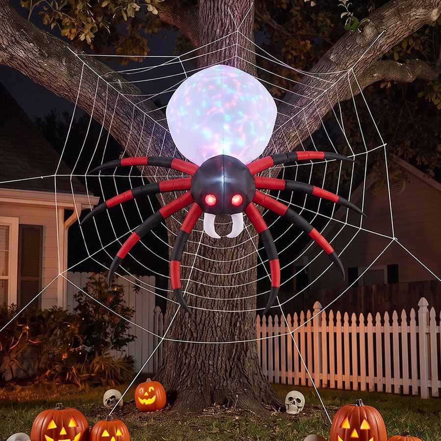 Inflatable Halloween LED Giant Spider Decor 7.8ft