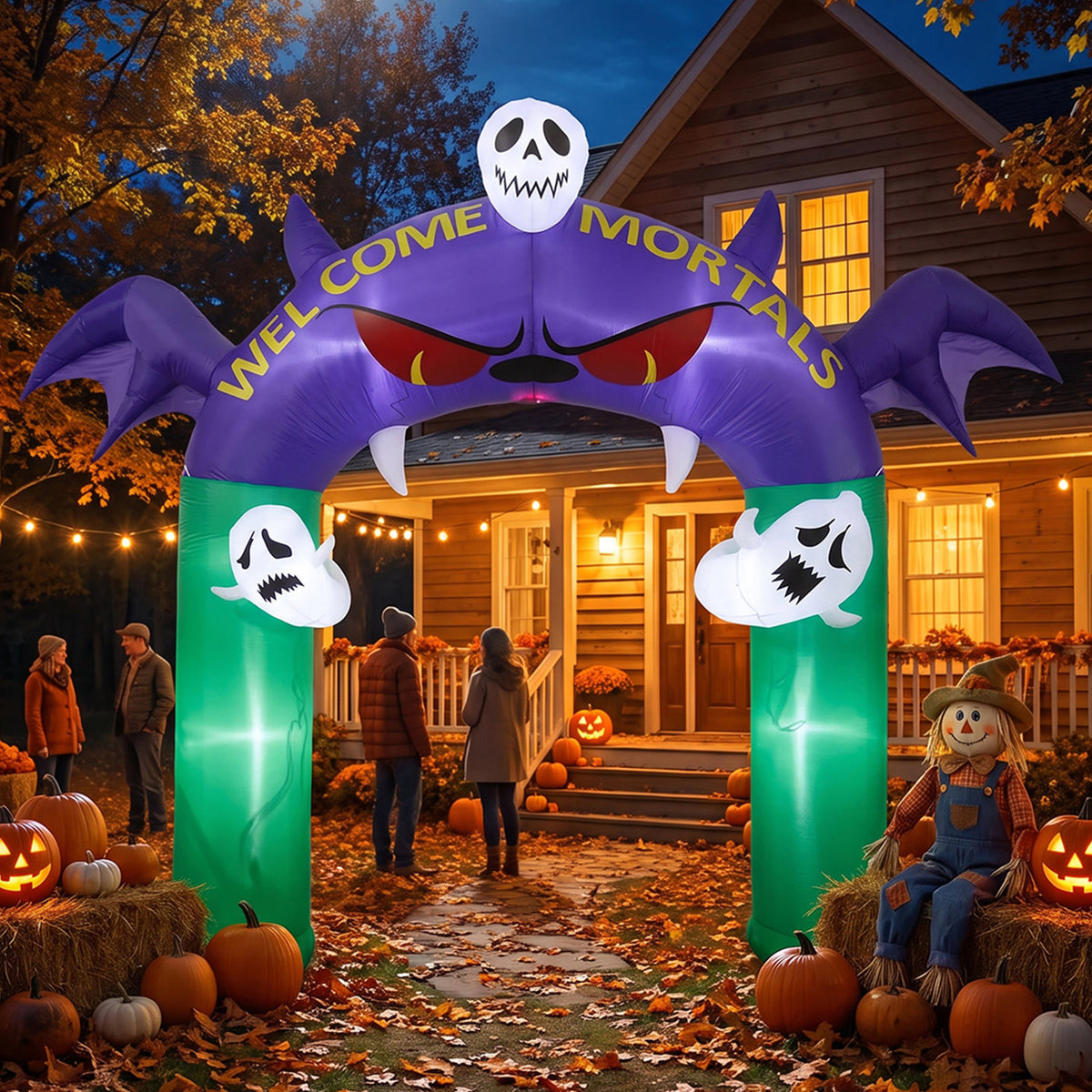 Inflatable Halloween LED Devils Archway 8.2ft