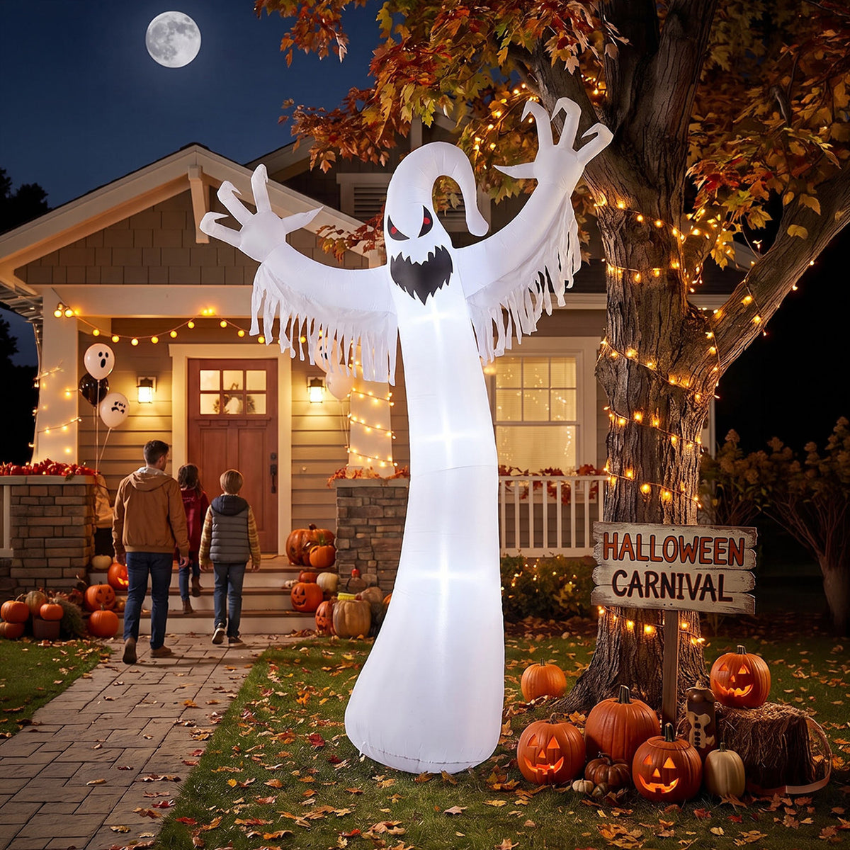 Inflatable Halloween LED Ghost Decor 9.8ft