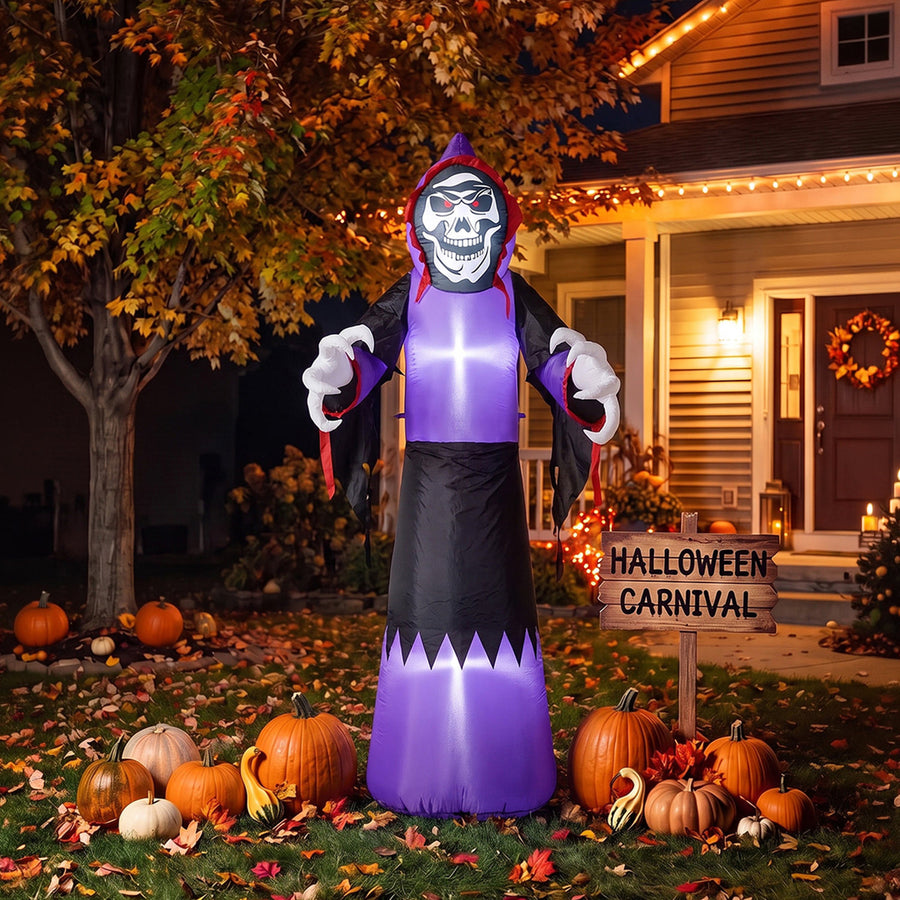 Inflatable Halloween LED Grim Reaper Decor 11.8ft