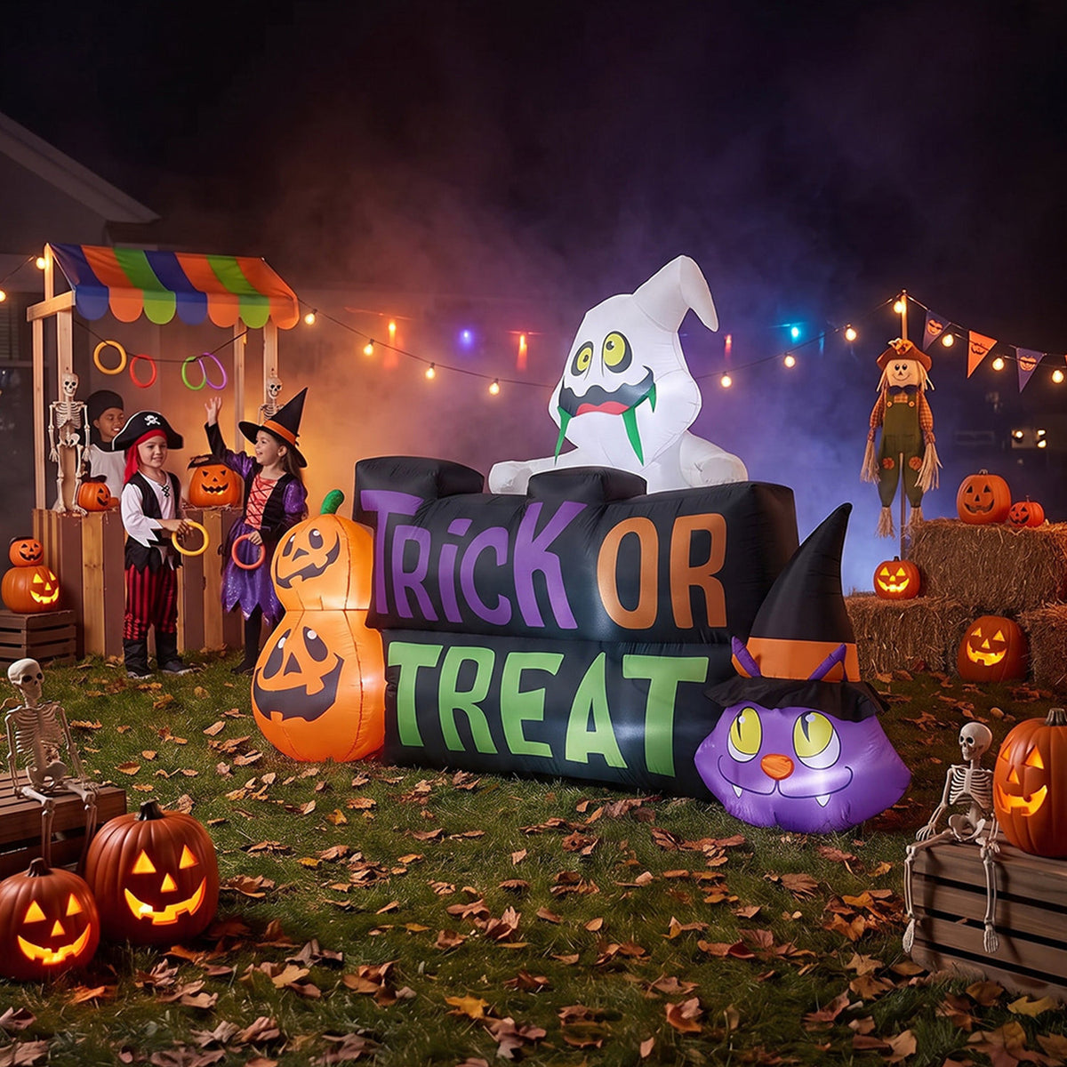 Inflatable Halloween LED Trick or Treat Halloween Decor 8ft