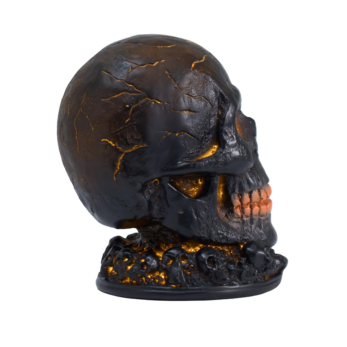 Halloween Lava Skull LED Flame Light 15cm