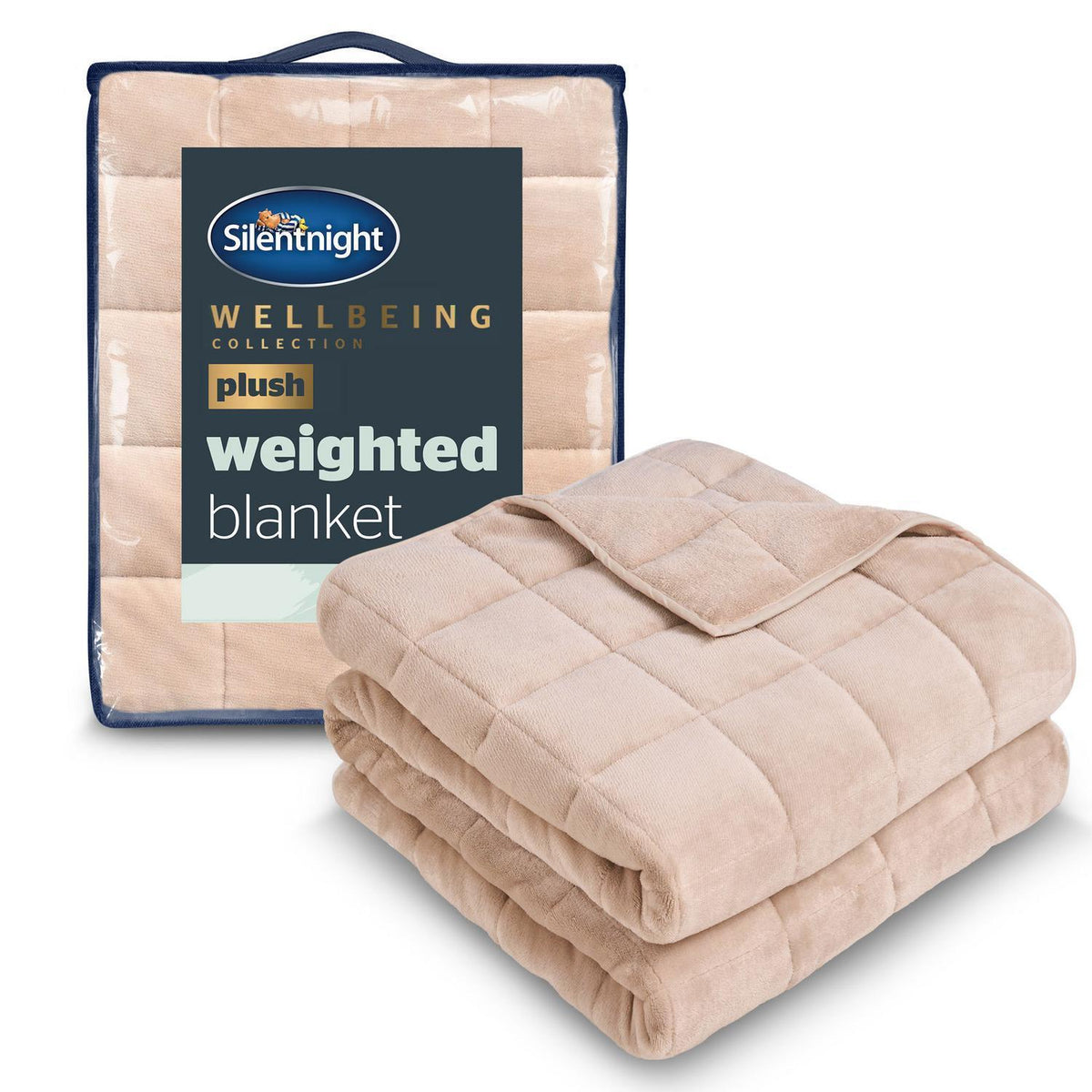 Silentnight Natural Plush Polyester Adult Weighted Blanket 6.8kg