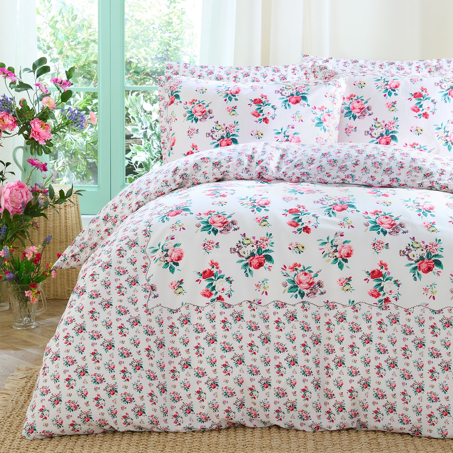 Cath Kidston Icon Floral 180TC Cotton Duvet Set