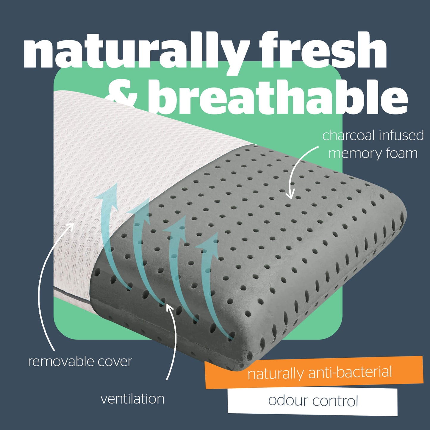 Silentnight Impress Memory Foam Carbon Anti Allergy Pillow