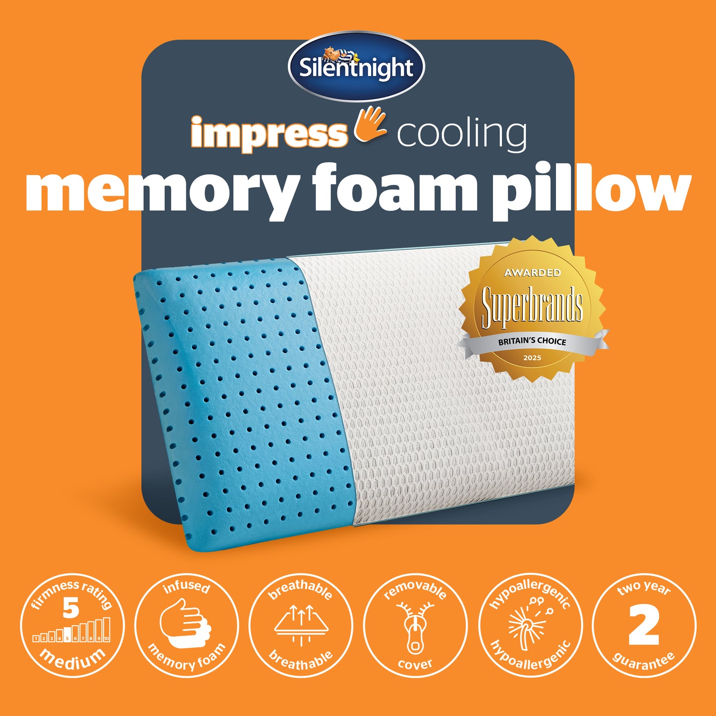 Silentnight Impress Cooling Memory Foam Pillow