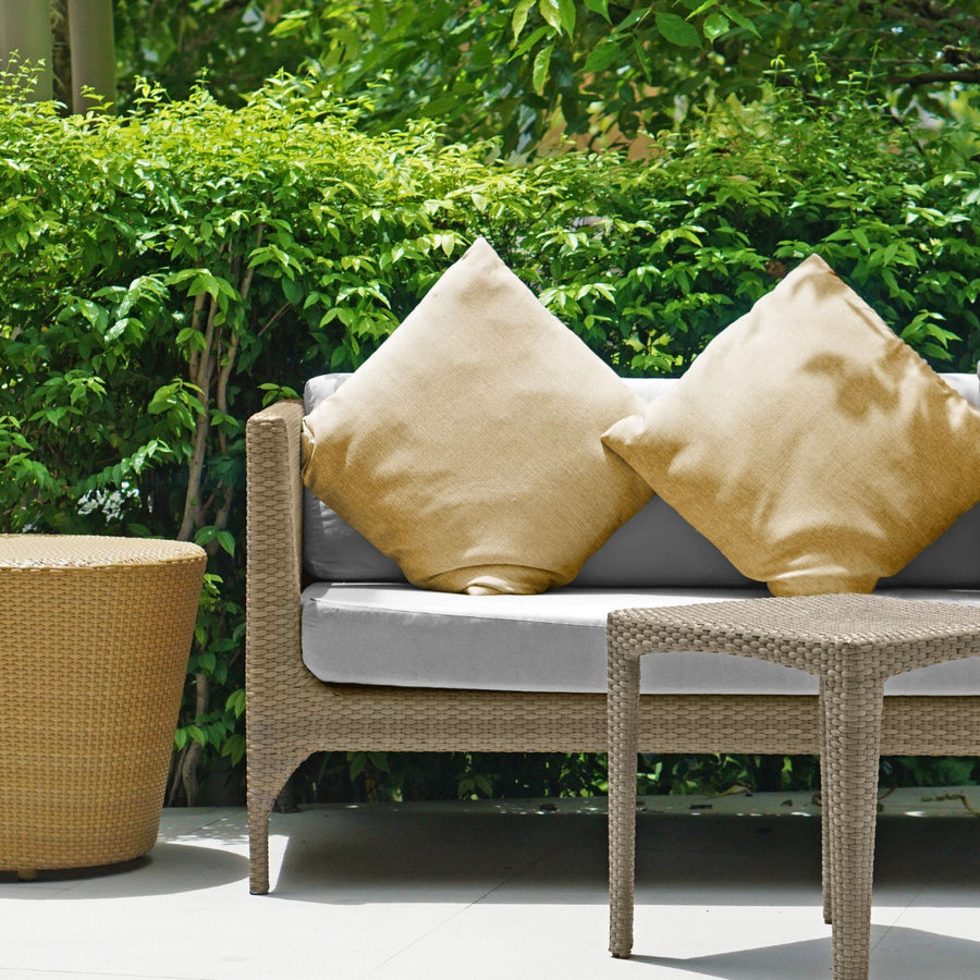 Jardin Yellow Waterproof Indoor Outdoor Cushion Cover Pair (43cm x 43cm)