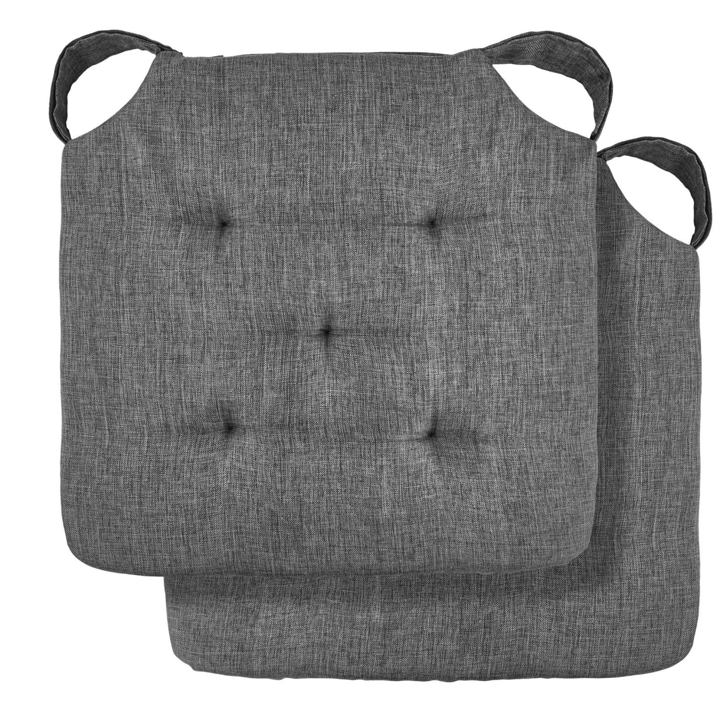 Jardin Charcoal Grey Waterproof Indoor Outdoor Seat Pad Pair (40cm x 40cm)